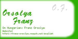 orsolya franz business card